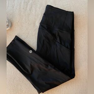 Lululemon fast and free crop leggings. Size 6 with pockets.